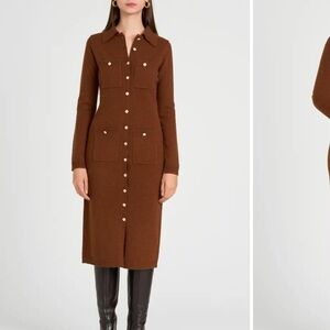 Wayf long sleeve midi sweater dress